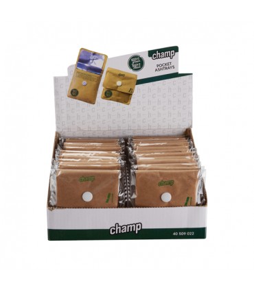 Posacenere Tascabile Champ in Carta Kraft Riciclata Expo da 24 pz. colori assortiti