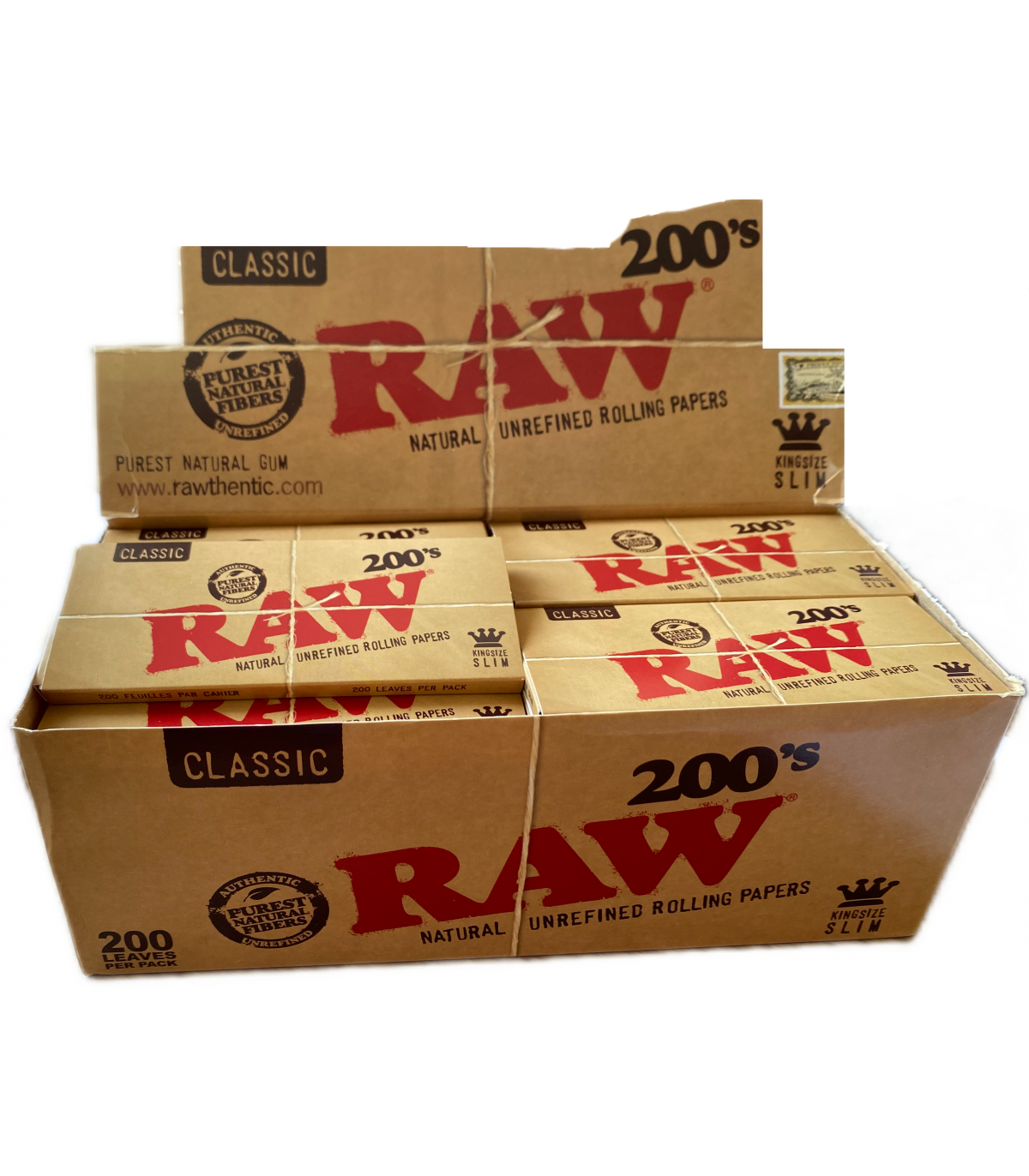 CARTINA RAW KS SLIM LUNGA 200'S CONF. 40 BOX DA 200 CARTINE