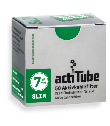 FILTRO ACTITUBE SLIM 7MM AL CARBONE ATTIVO CONF. 10 PZ. DA 50 FILTRI