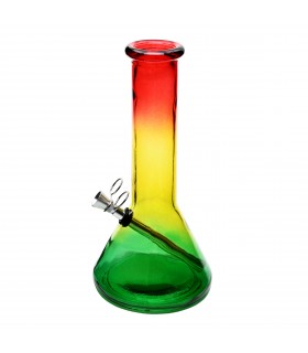 BONG IN VETRO ATOMIC MULTICOLOR H.25 CM SPESORE VETRO 5MM CONFEZIONATO IN SCATOLA