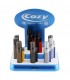 Accendino Elettronico Cozy piecer TURBO jet flame in metallo expo 9 pz. assortito con 4 colori