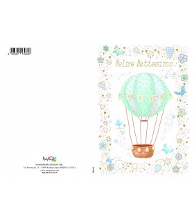 Biglietto Marpimar Battesimo Bimbo con glitter conf. 12 pz. assortiti