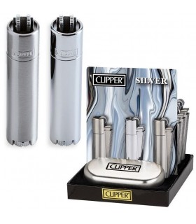 Accendino Clipper In Metallo Blu Sfumato – Ricaricabile E Con Pietrina Sostituibile - 5