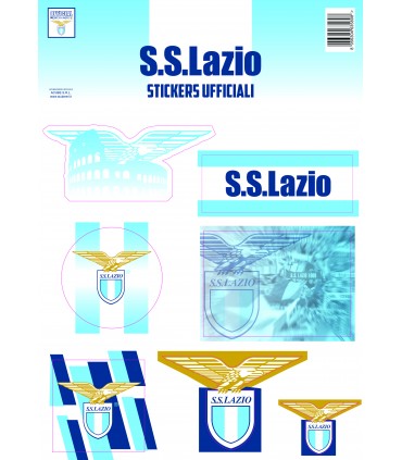 KIT Stickers  SU FOGLIO A4 S.S. LAZIO
