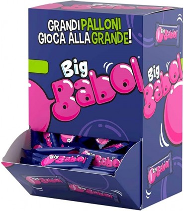 BIG BABOL TUTTI FRUTTI MONOPEZZO ESPOSITORE BOCCA DI LUPO DA 200 PZ.