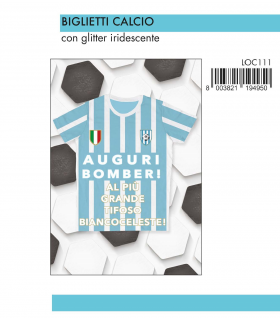 Biglietto Marpimar compleanno squadra biancoAZZURRA conf. 6 pz. assortiti
