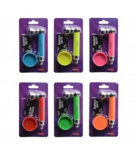 Pipper Tabacco con  Grinder Atomic in Plastica Expo da 6 pz. colori Neon