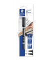 Pennarello Lumocolor STAEDTLER 2 PUNTE - TRATTO F 0.6MM E TRATTO M 1.5MM   COLORE NERO