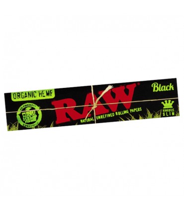 CARTINA RAW BLACK ORGANIC HEMP KS SLIM CONF. 50 BLOCCHETTI DA 32 CARTINE