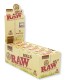 CARTINA  ROLLS  RAW  NATURALE ORGANIC HEMP LUNGA 3 METRI CONF. 12 PZ.