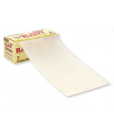 CARTINA  ROLLS  RAW  NATURALE ORGANIC HEMP LUNGA 3 METRI CONF. 12 PZ.