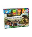 set plastiart teorema giochi giurassico con 6 vasetti da 26gr + accessori e formine