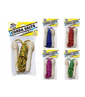 Corda Salto CON Manico in Legno TEOREMA GIOCHI cm.275 DISPONIBILE IN 5 COLORI