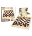 GIOCO 3 IN 1TEOREMA IN LEGNO DAMA SCACCHI BACKGAMMON
