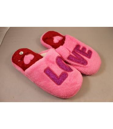 PANTOFOLE " LOVE " CON SCRITTA GLITTER