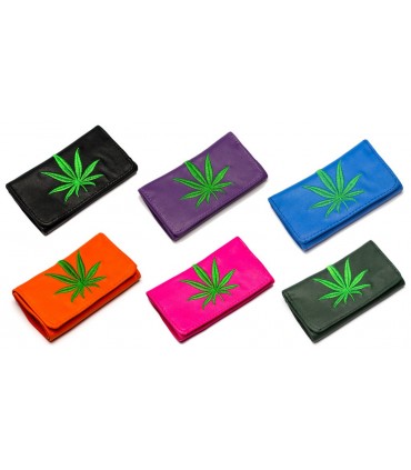 Portatabacco In Similpelle conf. da 12 pz. assortito in 5 colori