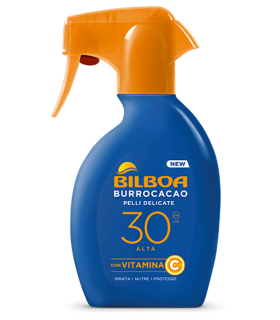 SPRAY solare BILBOA BURROCACAO PELLI DELICATE DA 250ML FP 30 +