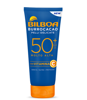 TUBO CREMA solare BILBOA BURROCACAO PELLI DELICATE DA 180ML FP 20 +
