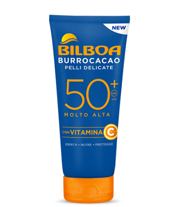 TUBO CREMA solare BILBOA BURROCACAO PELLI DELICATE DA 180ML FP 20 +