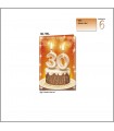 BIGLIETTO CROMO BUON COMPLEANNO 30ANNI CON GLITTER CONF. 6 PZ. MONOSOGGETTO