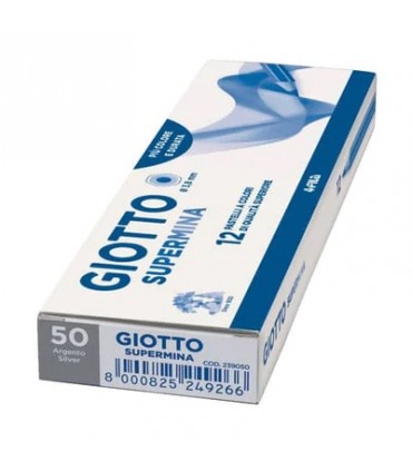 Pastello Giotto Supermina Monocolore conf. 12 pz colore ARGENTO 50