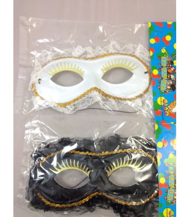 Mascherina Veneziana  in tessuto assoritita in 2 colori