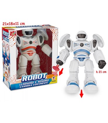 Robot con Lanciarazzi Luminoso e Sonoro Cammina Veramente