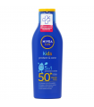 Latte Solare Idratante Nivea SUN Kids PROTECT&CARE da 200 ml FP 50 +