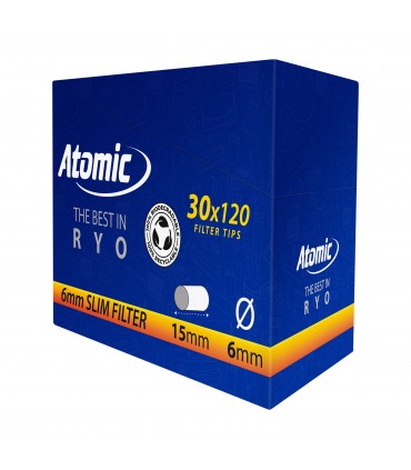 Filtri Atomic Slim 6 mm in Bustina conf. 30 buste da 120 filtri