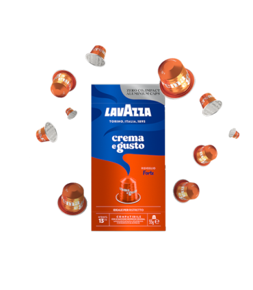 Capsule Lavazza IN ALLUMINIO Espresso CREMA E GUSTO Forte  Compatibili Nespresso conf. da 10 capsule