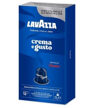 Capsule Lavazza IN ALLUMINIO Espresso CREMA E GUSTO CLASSICO  Compatibili Nespresso conf. da 10 capsule