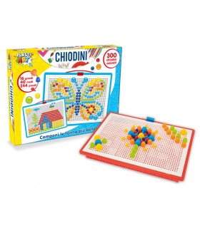 SET PLASTIART TEOREMA GIOCHI CON CHIODINI COLORATI 300 PZ.