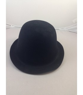 Bombetta in plastica  Nera  effetto vellutato