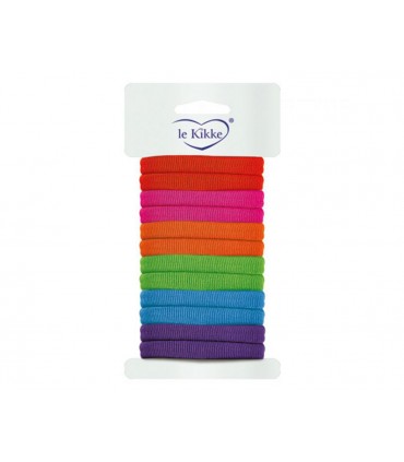 Elastici per Capelli Le Kikke Diam.4.5 cm Blister 12pz. colori Fluo conf. 12 blister
