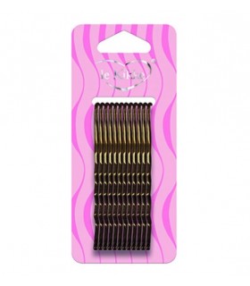 Forcine Onduline Le Kikke Blister 12pz. L.5cm colore Marroni conf. 36 blister