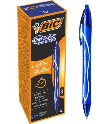 Penna Bic Gelocity Dry Gel 0.7 mm colore Blu