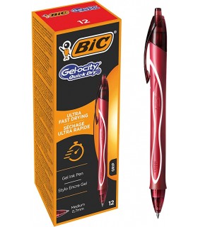 Penna Bic Gelocity Dry Gel 0.7 mm colore Rossa