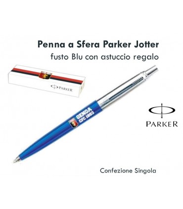 Penna Parker Jotter in Metallo F.C. Genoa con astuccio regalo colore Bianco