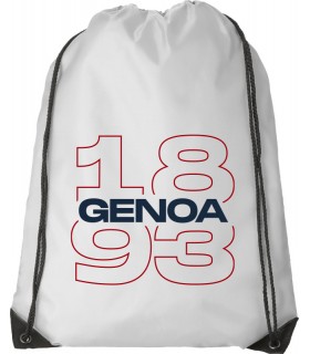 sacca bianca con scritta 1983 f.c.genoa mis.40x30 cm