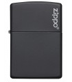 Zippo BLACK MATTE CON LOGO