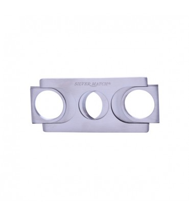 Tagliasigari  Ghigliottina Silver Match in Acciaio Cromato Forma Rettangolare