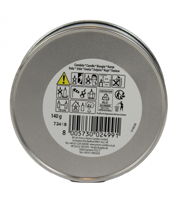 Candela alla citronella di java 140g in Metallo Durata 8 Ore per uso esterno conf. 6 pz.