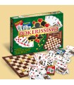 GIOCO POKERISSIMO CON 2 MAZZI DA 54 CARTE E DAMA CON FICHES IN PLASTICA