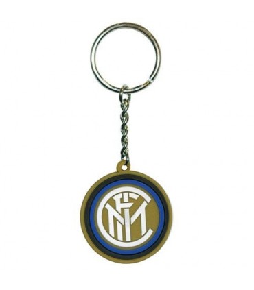 Portachiavi Inter in Gomma con logo Ufficiale in Rilievo