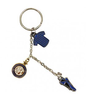 Portachiavi Inter in metallo con Ciondoli