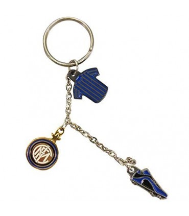 Portachiavi Inter in metallo con Ciondoli