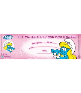 Blocchetto inviti assegno Puffetta