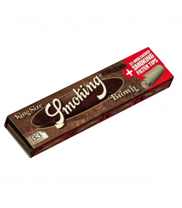 Cartina Smoking Brown KS Lunga + Filtri conf. da 24 pz.