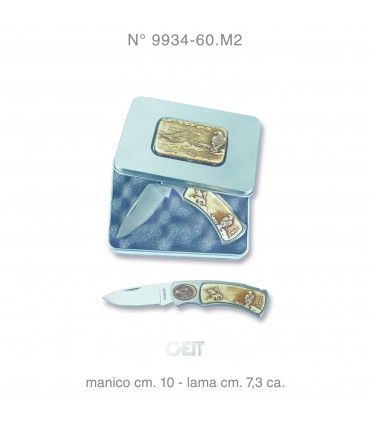 Coltellino Deer  Resin con decoro cervo in rilievo