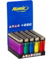 Accendino Atomic a Pietrina colorato trasparente conf. 50 pz.  assortiti con 5 colori